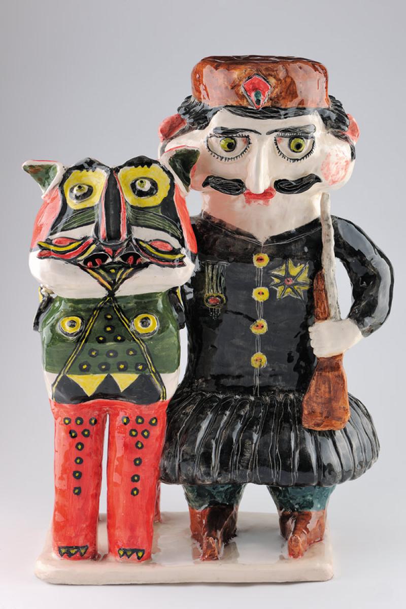 a Souvenir Picture of Shir-e Khoda and Rosta Qajar